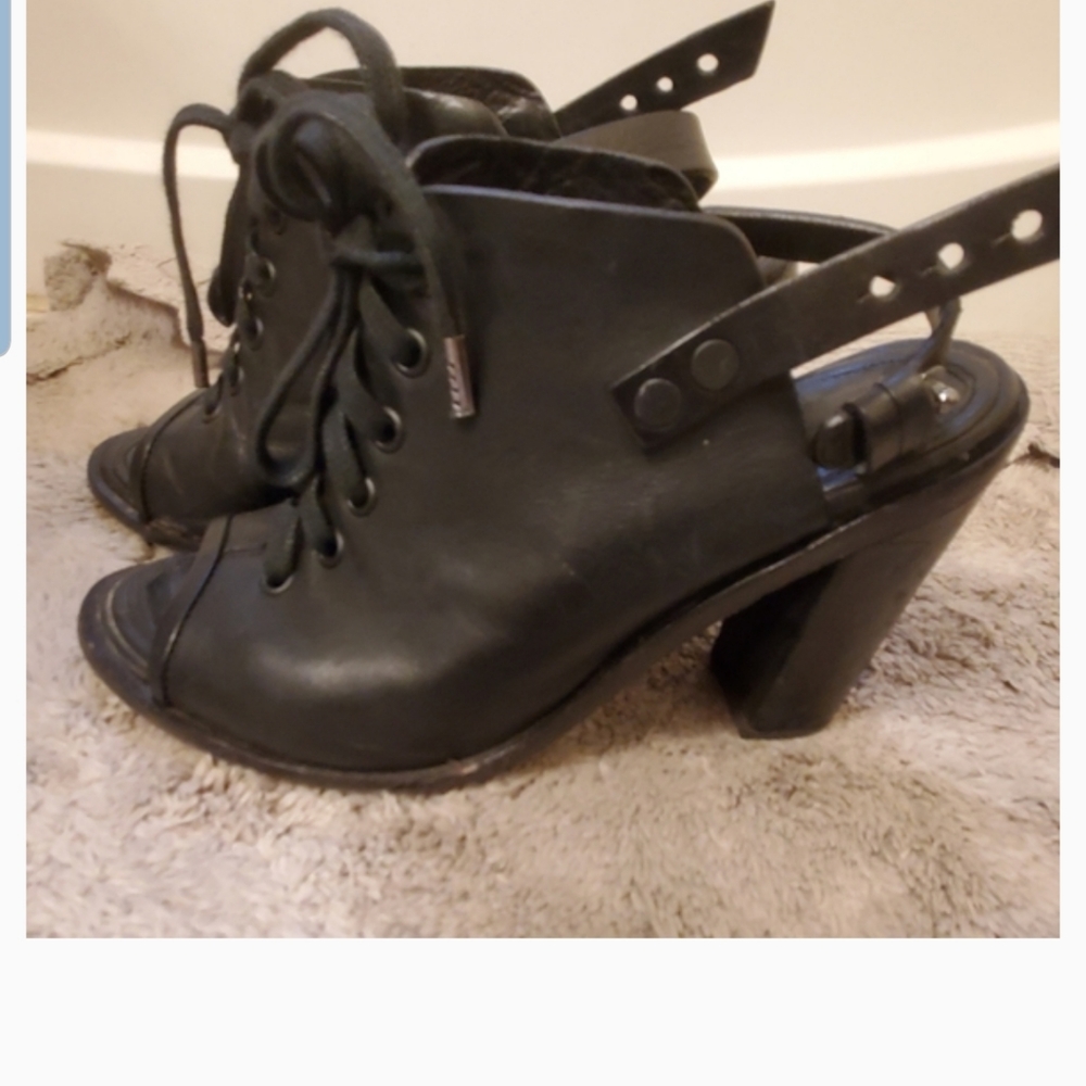 Rag and bone tafford lace-up peep toe boot